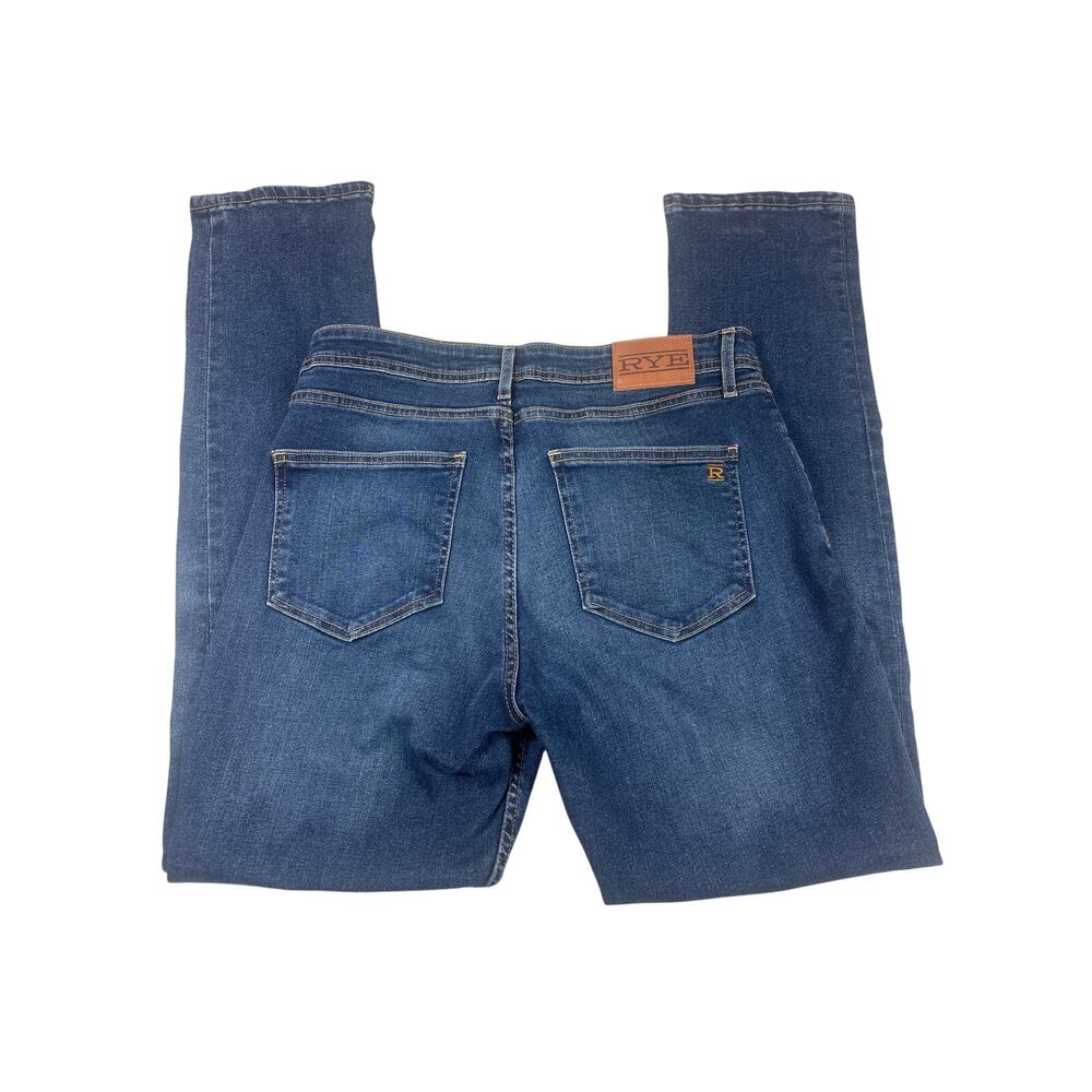 RYE 51 Mens Slim Straight Denim Jeans 32X32 Blue Marshall Medium Wash Stretch